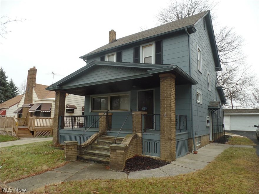 Front porch Colonial with large living room with fireplace, formal dining room with corner built ins, spacious eat in kitchen and small den off the dining room! Three bedrooms on the second floor, master with wall of built in cabinets and shelves and access to the enclosed patio! Large full bath. Unfinished basement with plenty of storage.