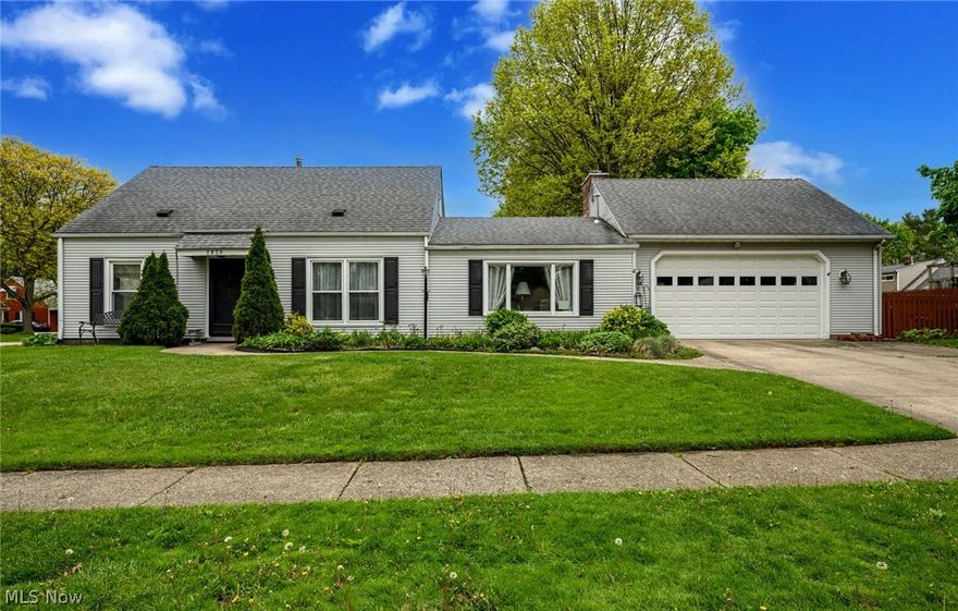 Who loves Cuyahoga Falls?  Of course you do!  The hottest little spot in Summit County for old and young alike!  This beautiful home is just 5 minutes to the coolest spots on Front St, 7 minutes to the Gorge Metro Park, 3 minutes to the Natatorium and 5 minutes to the Portage Trail/State Rd shops or a short walk to Lions Park or Tim's Pizza!  Sitting on a corner lot with a fenced in back and side yard, a 2 car attached garage and extra wide concrete driveway is just the beginning.  Through the front door you are welcomed into the large formal dining room.  A large wall cut out to the kitchen creates an open concept feel and a cute breakfast counter!  Updated stainless appliances and plentiful cabinets complete the spacious kitchen.  The best part of this home is the massive living room!  French doors from the dining room, a large skylight and huge front window for amazing natural light and a Timberline wood burner (with fan) for cozy winter nights.  On the other side of the main level is a full bathroom and two bedrooms.  Still upstairs you will find an additional two bedrooms!  Off the kitchen is the super convenient appliance closet, holding the furnace, water heater and washer/dryer.  Don't dismiss the garage.  This oversized two car has built-in storage, heat, hot and cold water, gives access to the yard and has an amazing insulated bonus loft!  With all this extra storage, you won't miss a basement (:  Kiddos and pups will enjoy the secure play space within the fenced in yard.  If a dishwasher is a must have, don't worry!  The sellers removed the dishwasher to create additional cupboard space, which can be removed to easily hook a dishwasher right back up.  Notable updates; wood burner 2023, roof 2013 with 30 year dimensional shingles, updated kitchen appliances, A/C and furnace 2011, water heater 2018, washer/dryer 2024, replaced windows and lawn sprinklers!  Hurry for the chance to call this YOUR new home!
