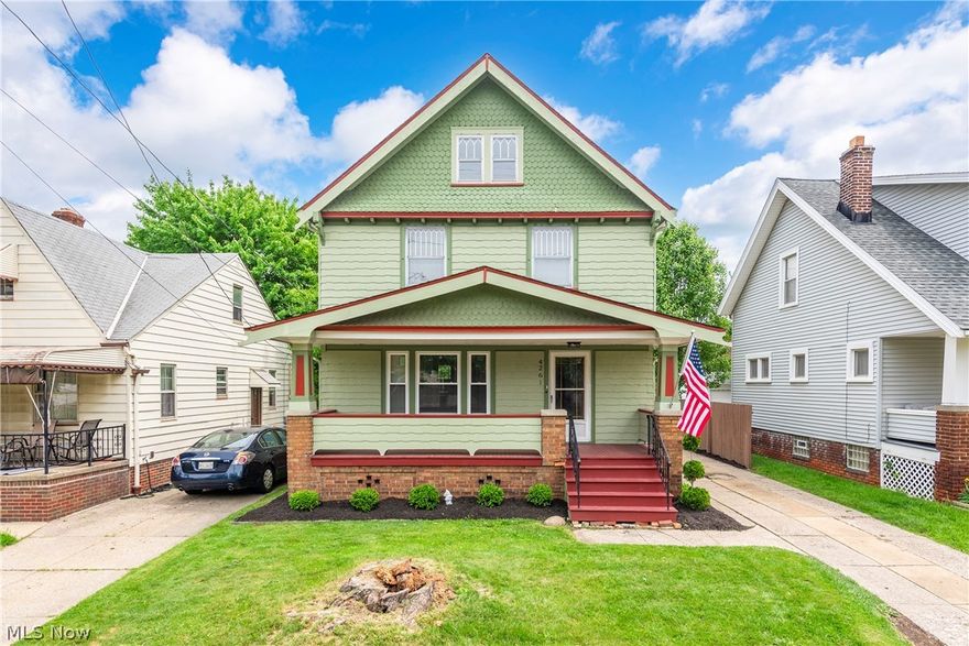 Many updates in this Attractive 3 bedroom, 2.5 bath home in Old Brooklyn! Get ready to Enjoy this Summer from the front porch and spacious backyard. The first floor has beautiful natural woodwork with refinished floors and stairs in the living room and dining room. Charming built-in bench in dining room. The kitchen was updated in 2021 with new cabinets, granite countertops, fun backsplash, new appliances, high-end moan faucet w/ lifetime warranty and LVT flooring. Off the dining room is a new ½ bath and 1st floor laundry room! Upstairs is an updated bathroom and
3 bedrooms with refinished floors. The master bedroom has a large walk-in closet and access to a delightful porch to enjoy your morning coffee.  Plenty of storage and a new electric sub-panel in the walk-up attic off of one of the bedrooms. There is so much potential in the freshly painted basement that includes a new full bath with a large, tiled shower! New A/C added 2021, New Windows 2021, New W/D 2021, recently painted
t