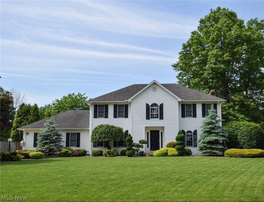 Wow! What a find in one of Howland's most admired neighborhoods, Avalon Estates! Impressive 4 bedroom, 2 full baths, 2 half baths custom built two-story home with in-ground pool. feel immediately welcomed into this home by a stunning 2-story foyer w/ceramic tile floors. Open & inviting floor plan offers a brand new kitchen featuring new cabinets, quartz countertops, new appliances, recessed lighting, pantry & center island. Simply gorgeous! Sunken family room, formal living room or office, beautiful formal dining room & 1st floor laundry room. The 2nd floor features 4 large bedrooms with ample closet space & a loft. Lower level is finished & includes a rec room, media room, work out room & an updated half bath. Amazing outside living space w/enclosed patio, 5 ft. deep swimming pool, 2 storage sheds & fenced area w/plenty of yard. Absolutely stunning!