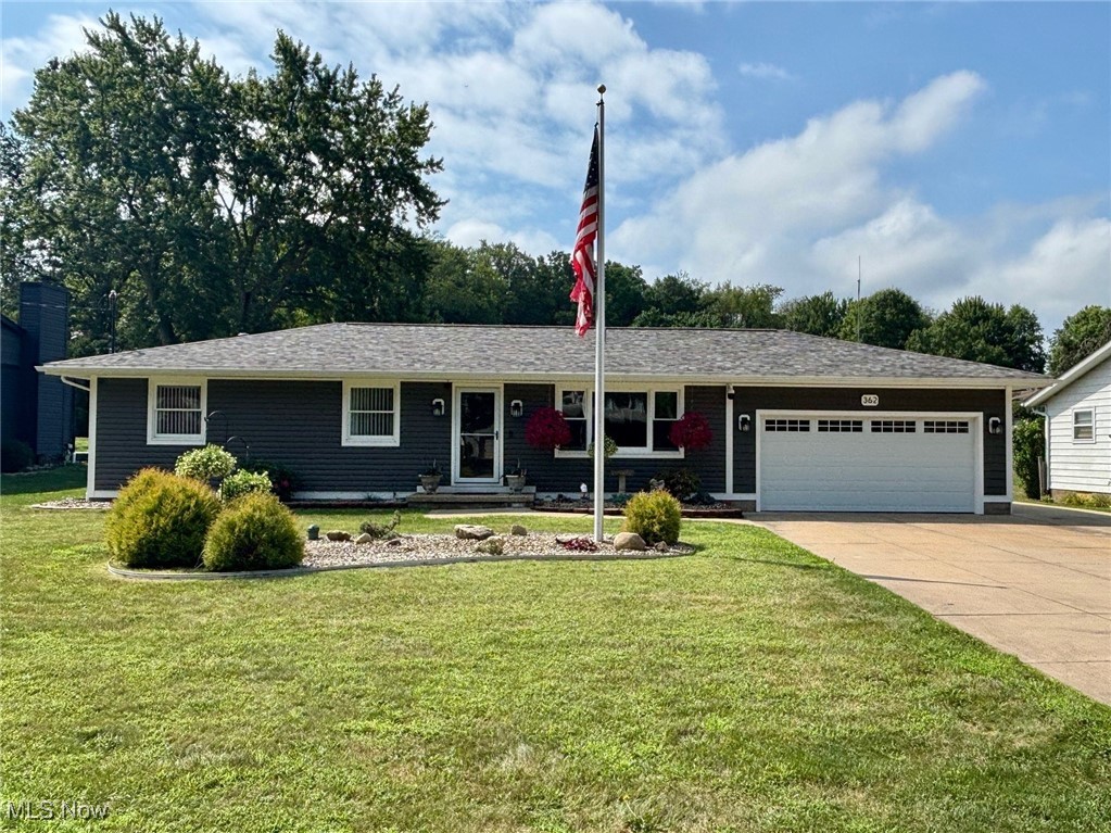 Welcome to this beautifully updated ranch in the highly sought-after Green Local School District! Situated on a .29-acre lot, this 3-bedroom, 3-full-bath home has been updated with quality craftsmanship throughout and is truly turn-key—ready for you to move right in. Inside, you’ll find quality finishes including updated trim, solid interior doors, and durable LVT plank flooring. The kitchen is a standout with KraftMaid cherry cabinetry, granite countertops, a reverse osmosis water system, and top-of-the-line Samsung appliances. The primary bedroom features a private, updated ensuite bath, while the two generously sized additional bedrooms share a hallway full bath. The finished basement expands your living space with a large newly carpeted rec room, laundry area, a stunning full bath with soaking tub, and ample storage space. The true highlight is the impressive 8' x 7' reinforced Firearms Vault/Safe Room. Built with 12” solid reinforced concrete walls and an 8” concrete ceiling, this space features custom cabinetry, granite counters, and secure firearms storage. For extended use or added convenience, the space is also equipped with a built-in urinal. Whether you’re a serious collector, outdoor enthusiast, security-minded homeowner, or value peace of mind, this space offers unmatched protection and versatility. Outside, updates continue: newer siding, roof, gutters, front door, Pella slider, garage man door and an insulated garage door with opener. The heated two-car garage is complemented by an extra-wide extended driveway that can easily fit 10 cars. Enjoy the outdoor kitchen complete with a built-in Blackstone, a grill, stamped concrete patio, pergola, two sheds, and underground drainage. This home is equipped with a 4K security camera system providing full video surveillance inside and outside. With high-end finishes, extensive updates, and thoughtful touches throughout, this home offers comfort, security, and convenience. Schedule your showing today!