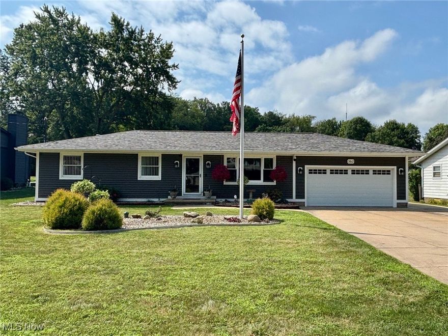 Welcome to this beautifully updated ranch in the highly sought-after Green Local School District! Situated on a .29-acre lot, this 3-bedroom, 3-full-bath home has been updated with quality craftsmanship throughout and is truly turn-key—ready for you to move right in. Inside, you’ll find quality finishes including updated trim, solid interior doors, and durable LVT plank flooring. The kitchen is a standout with KraftMaid cherry cabinetry, granite countertops, a reverse osmosis water system, and top-of-the-line Samsung appliances. The primary bedroom features a private, updated ensuite bath, while the two generously sized additional bedrooms share a hallway full bath. The finished basement expands your living space with a large newly carpeted rec room, laundry area, a stunning full bath with soaking tub, and ample storage space.  The true highlight is the impressive 8' x 7' reinforced Firearms Vault/Safe Room. Built with 12” solid reinforced concrete walls and an 8” concrete ceiling, this space features custom cabinetry, granite counters, and secure firearms storage. For extended use or added convenience, the space is also equipped with a built-in urinal. Whether you’re a serious collector, outdoor enthusiast, security-minded homeowner, or value peace of mind, this space offers unmatched protection and versatility. Outside, updates continue: newer siding, roof, gutters, front door, Pella slider, garage man door and an insulated garage door with opener.  The heated two-car garage is complemented by an extra-wide extended driveway that can easily fit 10 cars.  Enjoy the outdoor kitchen complete with a built-in Blackstone, a grill,  stamped concrete patio, pergola, two sheds, and underground drainage. This home is equipped with a 4K security camera system providing full video surveillance inside and outside. With high-end finishes, extensive updates, and thoughtful touches throughout, this home offers comfort, security, and convenience. Schedule your  showing today!