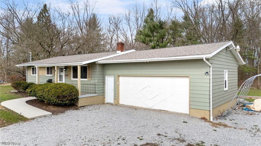 Welcome to this beautifully updated 3-bedroom ranch, perfectly situated on over an acre of land—offering the ideal blend of modern upgrades and peaceful, spacious living. Nearly every inch of this home has been thoughtfully improved within the last three years, giving you true peace of mind from day one. Major mechanical updates include a new septic system, fully updated electrical (both interior panel and exterior service) with a backup generator outlet, and all-new plumbing throughout. The home also features a new asphalt roof, energy-efficient windows, and brand-new interior and exterior doors. Downstairs, the basement has been professionally waterproofed and includes a sump pump, creating a clean, dry space with endless potential. Additional big-ticket improvements include a new hot water tank, a water softener system from Gordon Bros, and a new air conditioning unit installed in 2023. The well has been serviced, insulation has been blown in for improved efficiency, and the ductwork has been professionally cleaned. Step outside and enjoy the expansive lot from your composite deck, overlooking a property that also features a new concrete slab, sidewalk, and a freshly installed limestone driveway. Inside, the home shines with refinished hardwood floors, solid wood doors, and completely renovated kitchen and bathroom spaces. The kitchen is equipped with sleek stainless steel appliances, offering both style and functionality for everyday living. If you’re looking for a move-in ready home with modern updates, space to spread out, and the confidence of major systems already taken care of—this is it.