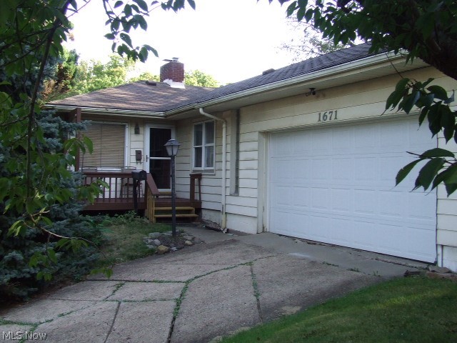 Cuyahoga Falls ranch with upgrades needs a little more TLC. Large living room with hardwood floors and wood burning fireplace flows into dining area with ceramic floor and built-in shelves. Larger eat-in kitchen has skylight and appliances stay. Partially finished lower level rec room includes half bath and possible third bedroom with closet. Master bedroom has double closets and hardwood floors. Main bathroom has double linen closet for storage. Newer roof and water heater and all new plumbing. Glass block windows and new man door. 2-car garage attached, storage shed in back yard. Great investment or sweat equity opportunity!