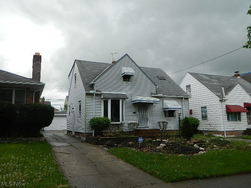 3 bedroom Cape Cod with 2 car detached garage. Buyers must be prequalified. Approval letter/ proof of funds & earnest money must be sent with offers. Property selling AS IS.