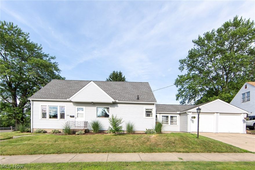 Welcome to this charming Cape Cod located conveniently in Ellet.  Upon entering, you are immediately struck with an abundance of natural light from the large windows, accented with neutral decor and newer carpet. An arched doorway leads the way into the dining room with Pergo flooring, ceiling fan, neutral paint color, and of course more natural light from the lovely large window! Kitchen offers great cabinet space with a corner sink, and two corner windows. Kitchen offers great character with tin backsplash, ceramic flooring, and of course fully equip with appliances that stay. What more to ask for than a breezeway/sunroom connecting the 2 car garage to the home. Sun room has plenty of natural light, ceramic flooring, and a ceiling fan for added comfort. Two bedrooms are conveniently located on the first floor, both with ceiling fans, and close to the first floor, updated, full bathroom. On the second floor you will find the oversized third bedroom, with walk in closet, and already pl