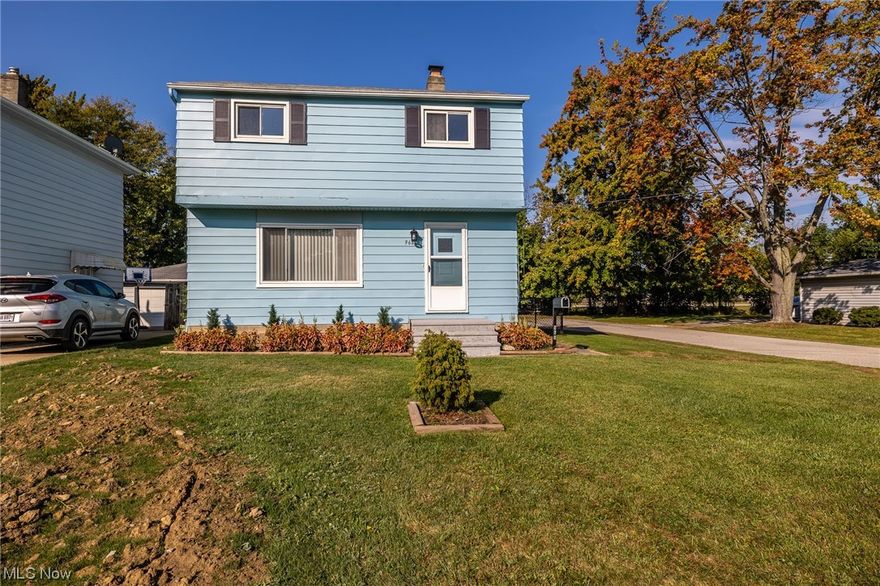 UPDATE- Fresh paint throughout and new lower price! Home Sweet Home! This charming move-in ready 3 bedroom, 1 1/2 bath colonial is a must see! The spacious living room's large picture window brings in lots of natural light. The living room flows nicely into the kitchen. Upstairs you will find 3 nicely sized bedrooms with plenty of space for your family. All appliances stay, blown in insulation in the attic and walls, and new AC! Enjoy the fenced in backyard and open space behind the fence. There is a nice 8X8 pad for a shed beside the oversized one car garage. A nice driveway extension that fits 4 cars side by side!  Point of sale has been completed and Seller is offering a home warranty! Conveniently located just minutes from Lake Erie, shops, schools, highway access and all your shopping needs! Call this one Home!