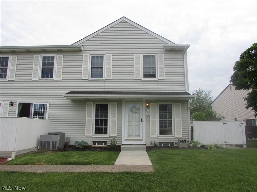 Easy condo living with this 2 bed, 1.5 bath unit with roughly 1200 sq ft of total living space.  The living room is open, and opens to the patio.  A large eat in kitchen will include all of the appliances.  The finished basement gives a large family room or rec room.  Each bedroom is good sized.  There is a garage, central air, additional parking, and so much more.