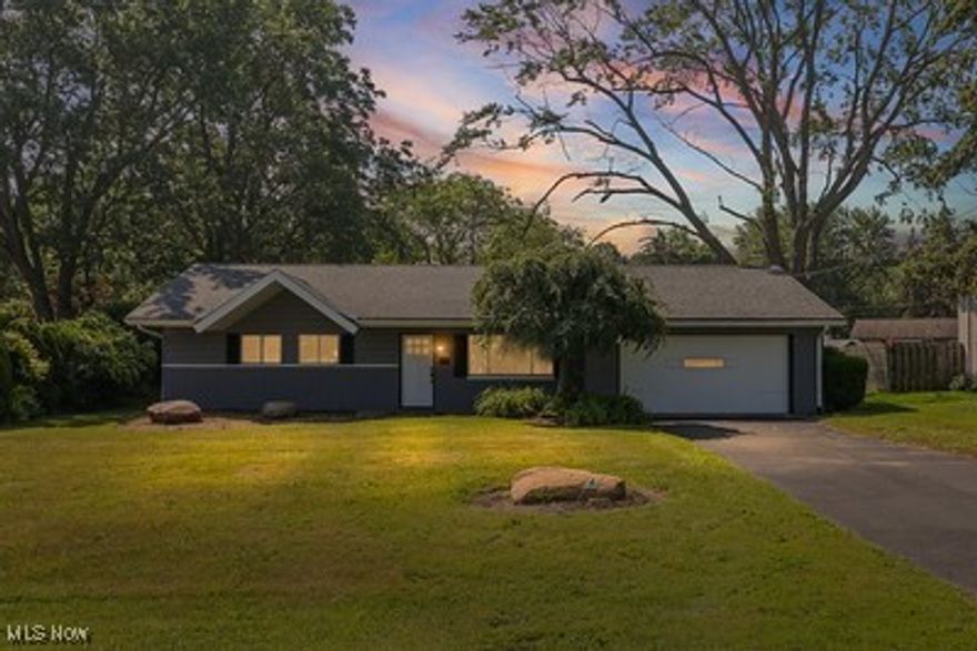 Welcome Home to this beautiful RANCH in the sought-after Cedarwood Beach community! This charming and versatile home offers comfort, updates and beachside living just moments from Lake Erie. Nestled in a friendly neighborhood with private beach access, you’ll enjoy summers on the sand, breathtaking sunsets, pickleball courts and a true sense of community! As you walk inside, there is a large living room with new carpeting throughout. There are potentially 4 bedrooms and 3 are on the one side of the home with 2 updated FULL bathrooms (2024). The primary suite includes a walk-in shower and the 2nd full guest bathroom is tastefully updated. The flexibility of the 4th bedroom could also be used as either a home office or family room. There is a modern kitchen includes new gray cabinetry, stainless steel appliances, new vinyl plank floors and tiled backsplash (2024). Just off the kitchen is a laundry area with washer and dryer that are included. There is a large, enclosed sun room which is a perfect place to relax and enjoy beautiful views of the large, fenced-in yard. The 2 car garage is accessible from the 4th bedroom/family room and has attic access. The sellers are including a home warranty valued at $745 from Old Republic Home Protection. The roof was replaced (2018), exterior painted (2023), hot water tank has been recently replaced (2022), and updated electrical for added peace of mind. The kitchen includes a gas hook-up for your stove, ideal for those who love to cook. Spacious rooms, abundant natural light, and great flow complete the layout. With all the benefits of the Cedarwood Beach Association, plus key updates already in place, this home is the perfect blend of lifestyle and value. Don’t miss your chance to live near the lake and enjoy all the perks of this vibrant Mentor community!