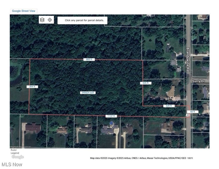 Nearly 8 acres of serenity waiting for your dream home.   Access to acreage is off Brandywine Rd.  See pictures for plat map.  There is public sewer & public water available on Brandywine, but buyer will have to perform their own due diligence for access, taking into consideration the location of the home to be built, as septic would be the other option for sewer.
