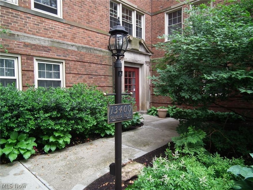 Modern two bedroom/1 bath condo with updates! City views and maintenance free living at its best! Spacious living room with three large windows and western views. Updated kitchen with granite countertops, ceramic flooring, pantry and stainless steel appliances. Open dining room with built in china cabinet. Updated full bath and two nice sized bedrooms! Amazing roof top deck with seating and spectacular views. Secure building with 24/7 garage attendant. Hand car washes available. Laundry, garage space and storage space available. Less than a block away, enjoy all that Shaker Square has to offer: Rapid transit, Saturday Farmer's Market, restaurants and shopping! Great commute to downtown, hospitals, universities and University Circle! Maintenance fee covers everything except electric. Shaker Heights school district.