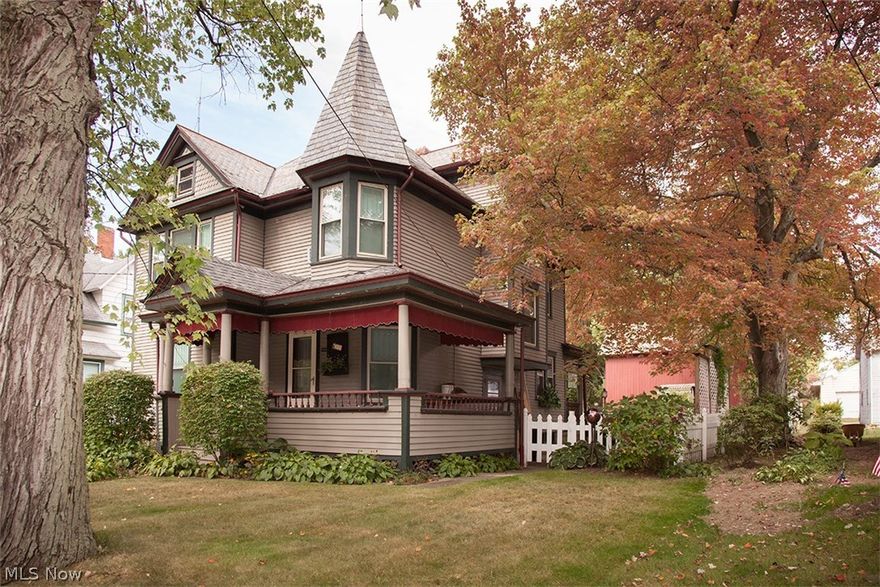 Beautiful inside and out! Among the most well kept historical homes seen. Ready for sale with inspections complete. Wide baseboards, crown molding, front porch swing, private back yard with hot tub, brick patio, pond, and flower garden, vinyl white pick fence. The two story barn serves as a garage with electric, and water. Parking for 5 with additional in shared alleyway. The hand crafted front door welcomes you into the front room where the paneled staircase makes its statement.  Gorgeous pocket doors. Hand crafted fireplace covering with a custom ceramic tile accent.  Bay window, built in cabinets surrounding the gas fireplace,  and plenty of space for the Thanksgiving day feast.  Kitchen island, walk in pantry,  and a true cook's stove   The basement is roomy and so are the closets.  New Septic done in 2006, New windows in 2004.  Front windows are leaded glass and triple paned for quiet living.  Hot water run by gas. New Boiler in 2004.  New porch roofs in 2013.  Home inspection com