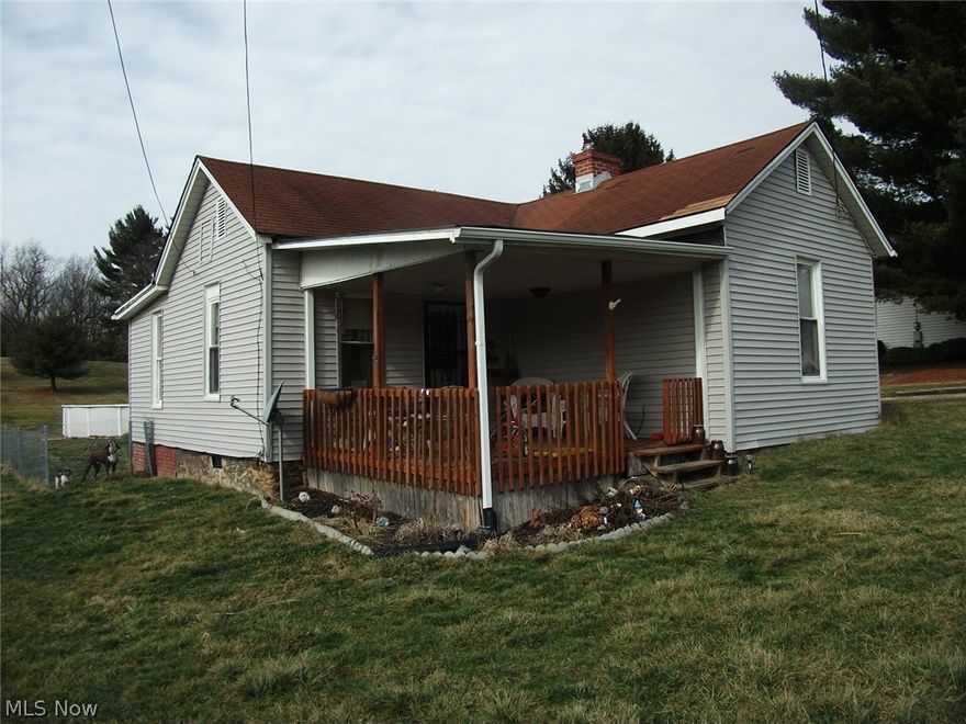 Cozy 2 bedroom 1 bath with first floor laundry room. Lots of recent updates including
laminate floor some rooms, furnace and central air, exterior doors. Appliances stay.
 Nice deep double lot. 14x22 storage building. Partially
fenced large rear yard.