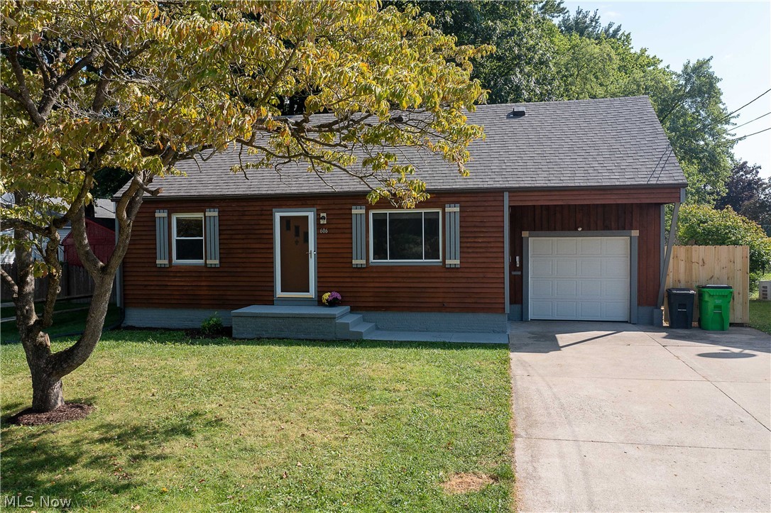 Welcome to 606 4th St., located in the excellent-rated North Canton school district. This 3 Bedroom Bungalow has 2 full baths on a treed lot with a deck and privacy fence. The living room has original hardwood flooring and a picture window overlooking the front yard. The eat-in kitchen offers appliances (stove, microwave, and dishwasher), a tile backsplash, tile floors, plenty of cabinet space, and a dinette area with access to the deck/backyard. There is a bedroom on the main floor, a full bath (with linen closet, pocket door), and a nice mudroom area with a closet, built-in shelves, & drawers (window seat). The upper level contains a spacious master bedroom with a skylight, a full bath, a large closet, and the 3rd bedroom. The basement has glass blocks windows, a utility sink, and a workshop area with cabinets. Attached one-car garage. New Roof (2021). Great house for someone who wants to downsize or a first-time homebuyer. Close to everything you will need. Schedule your private sho