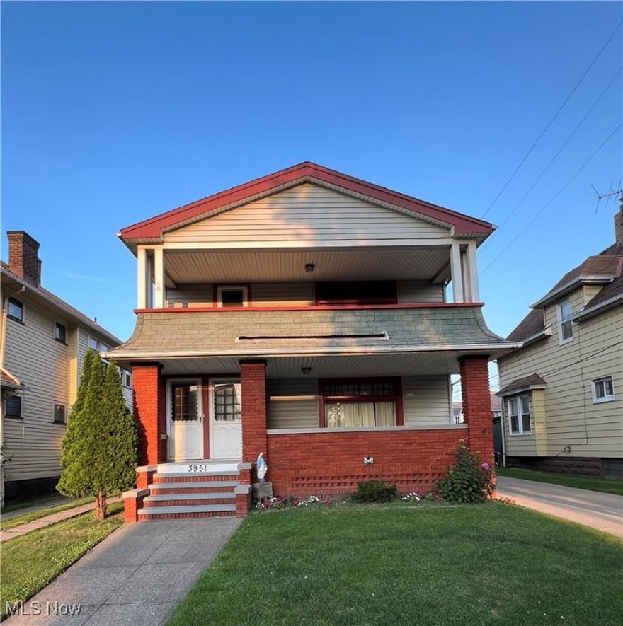 Welcome to this perfect income generating property for an investor or homeowner! Well maintained up and down 2-unit double!!
Each unit has a kitchen, 2 bedrooms, bath, dining room, living room, front and back porches and their own utilities.Appliances stay including the washer and dryer.(no refrigerator downstairs) Very easy to live in one unit and rent the other or as an investor rent both both.  The property has been updated with 2 newer electrical boxes, furnaces, hot water tanks and water line updated with copper. The basement is neat and tidy with glass block windows. A half or full bath can be completed - a commode is already installed. There are window air conditioners that will stay.The city has put in new gas and water lines to the house.In addition there is a fully fenced yard with a gate and 2 car garage with extra wide upper driveway pad. Security cameras stay. Close to Washington Park Golf Center, coffee shops (Cinnfull Whisk),police station, highway access and 5 minutes from downtown!Seller has ordered point of sale and has this priced to sell! Seller is selling the property in 'as is' condition. 
Newburgh Heights has in the past offered grants for home improvements. It is the buyers' responsibility to verify with the village and do their own due diligence regarding taxes, sq ft, acerage, and grants/village incentives for homeowners