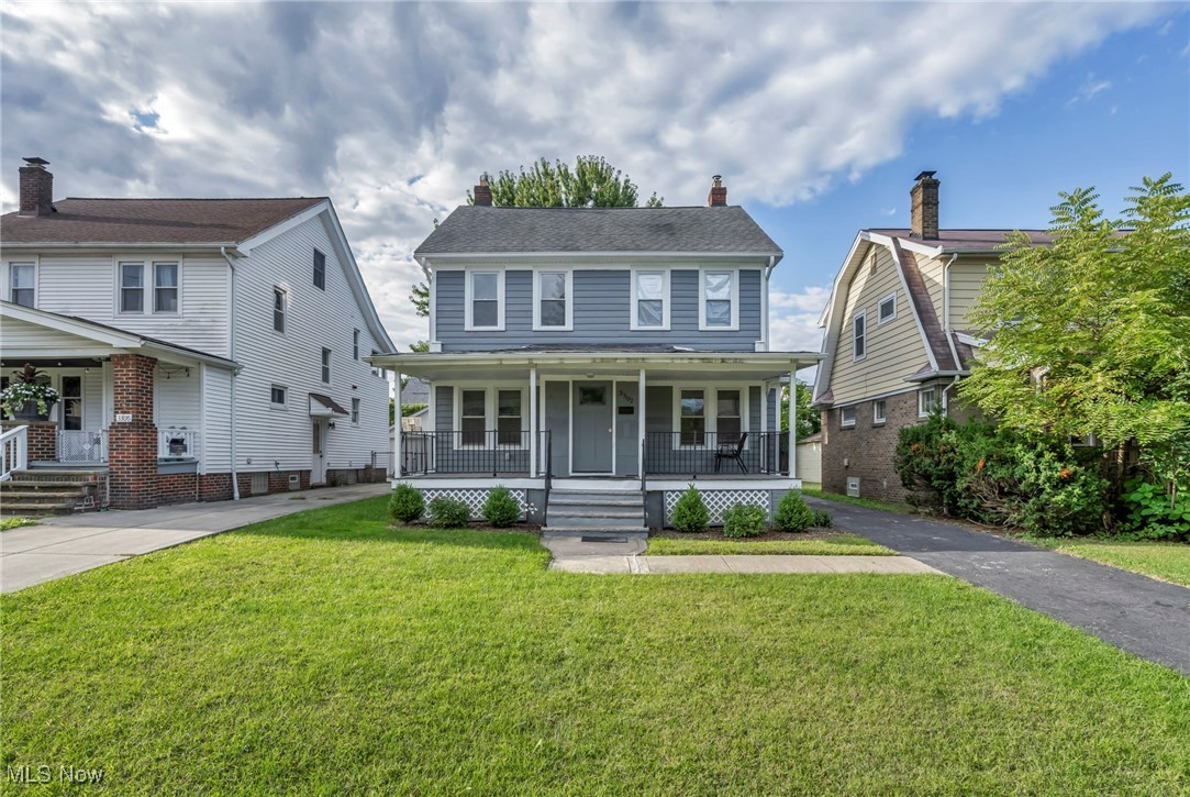 This beautifully updated colonial blends classic charm with modern finishes throughout. The first floor boasts an open-concept kitchen complete with granite countertops, stylish backsplash, stainless steel appliances, and luxury vinyl flooring. The spacious dining area flows seamlessly into the large living room featuring a cozy wood-burning fireplace.
Upstairs, the second floor offers two bedrooms, including a stunning master suite with a jetted tub, walk-in closet, and updated full bath. The third floor provides a private suite with a half bath, while the finished lower level adds even more living space with a recreation room and full bathroom.
Major updates include a full electrical upgrade (2022), new furnace and central A/C (2021), new hot water tank (2021), newer windows, some updated plumbing, plus blown-in insulation for year-round comfort. Additional features include a remodeled first-floor half bath, fresh landscaping, a large covered front porch, a back deck and balcony, and a private driveway leading to a detached two-car garage.
This move-in-ready home is a perfect combination of style, comfort, and convenience in desirable Cleveland Heights!