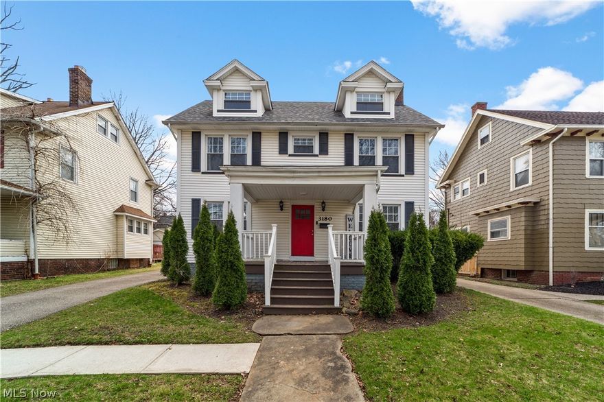Completely reimagined from top to bottom, 3180 Sycamore offers the perfect blend of classic charm and modern updates. From the moment you arrive, you’ll notice the fresh landscaping, brand-new driveway, and newly built stairs and porch creating a warm and inviting first impression.

Inside, durable, spill-proof Pergo flooring flows seamlessly throughout the main level. The traditional center hall layout is both functional and timeless, with a bright living room on one side featuring a stylish fireplace with sconces, and a formal dining room on the other—ideal for hosting. Just beyond, a versatile bonus space filled with natural light can serve as a home office, playroom, or creative studio.

The fully renovated kitchen is a standout, complete with new cabinetry, quartz countertops, a farmhouse sink, and stainless steel appliances. A sunny breakfast nook and updated half bath round out the first floor.

Upstairs, you’ll find four comfortable bedrooms, including one with access to a charming covered porch, along with a beautifully updated full bath. The third floor provides a private retreat—perfect as a primary suite or teen space—featuring a full shower bath, walk-in closet, and cozy reading nook.

Major updates include a brand-new two-car garage, roof, windows, central air, electrical, plumbing, and a professionally waterproofed basement with a transferable warranty. All work has been completed with city approval, and the property has a clear POS. An added bonus: this home qualifies for a 12-year fixed tax abatement.

Move-in ready and thoughtfully upgraded—this is one you don’t want to miss.