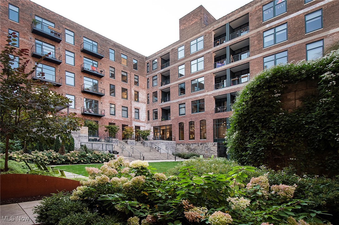 Enjoy urban living in this spacious two-bedroom loft nestled within a meticulously restored historic warehouse conversion, Worthington Yards. Residents are surrounded by a curated art collection which extends from the lobby area throughout the entire building, including an on-site gallery with rotating exhibits and regular shows/events. Step outside your door into a spectacular, lush and secluded interior courtyard featuring an expansive lawn, grilling station, fire pits, and lounge areas perfect for relaxing or entertaining. Residents also enjoy access to a rooftop deck with city views, a second (pet-friendly) courtyard, a fully equipped fitness center, yoga room, and stylish community living rooms and workspaces. The character-filled unit features soaring ceilings, exposed brick, rugged concrete pillars and oversized windows which were added throughout the building during the restoration. Living room windows overlook the East Courtyard, a fantastic view. The kitchen and bath are stylishly designed with functionality in mind and allow for easy living, working and relaxing. Located in Cleveland’s highly walkable Warehouse District, you're steps from the city's best dining, nightlife, and entertainment—plus easy access to The Flats and all of Downtown. Inquire for tours.