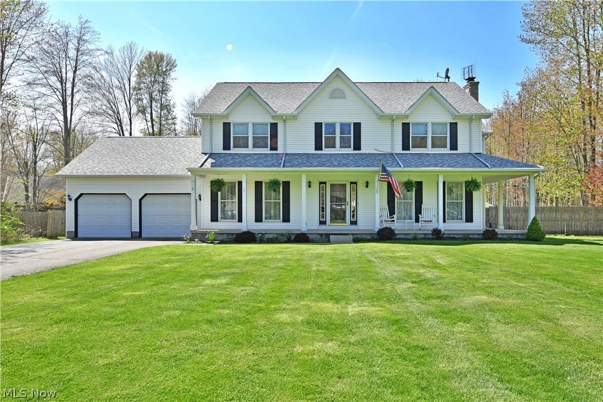 Everything you could ever want on this one acre country space!!! With 4 bedrooms and the option for a 5th on the first floor, this home is not to be missed! The front porch wraps around with a separate entrance right into the living room. The beautiful large living room with a wood burning fireplace is open to the oversized eat in kitchen with center island. The light and airy kitchen features a beautiful deck that steps down into a fenced in back yard with 32x16 heated inground pool. The first floor also features a laundry room that sits off of the kitchen and the basement has high ceilings and is ready to be finished. Second floor double doors open into a spacious master bedroom with large closets and master bath with stand up shower and soaking tub. Call today for your private showing!