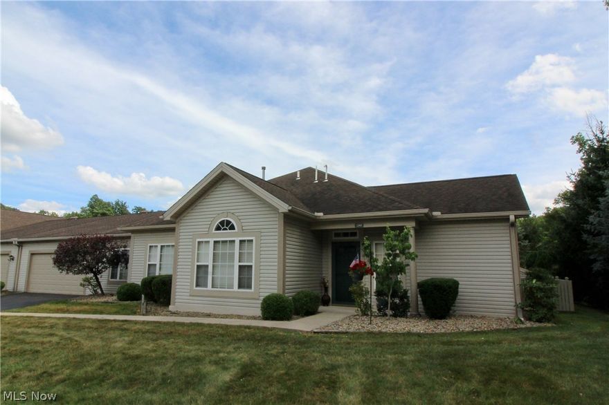 Fabulous CONDO at CROSS CREEK Development situated with fantastic view of the WOODS!  THREE BEDROOMS and THREE FULL BATHS!  This wonderful condo features large Living Room with cathedral ceiling, crown molding and new windows in 2015; Dining Area with laminate floor leading to private patio and view of the woods (new sliding glass doors with Low E glass in 2015); spacious Kitchen with laminate floor, breakfast bar, oak cabinetry, custom stone tile back splash and all appliances; Hall of Storage Closets; Master Bedroom with walk in closet and ceiling fan; Master Bathroom with custom step in shower; Two Additional Bedrooms with large closets; Two Additional Full Bathrooms; First Floor Laundry with washer & dryer and Attached Two Car Garage with extra storage area and attic access.  Additional features include:  attic insulation in 2015, hot water tank in 2017.  Great tucked away location with woods view.  This condo will not last.  Call today to schedule your showing!