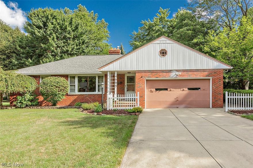 A must see! This priced to sell family ranch on a quiet street in Richmond heights is a great buy for someone looking to put their personal touch on the home.  This home offers 3 bedrooms, 1.5 baths, eat-in kitchen, AC, living room and sun porch off dining room.  Two car attached garage and a shaded backyard is a bonus. SARO