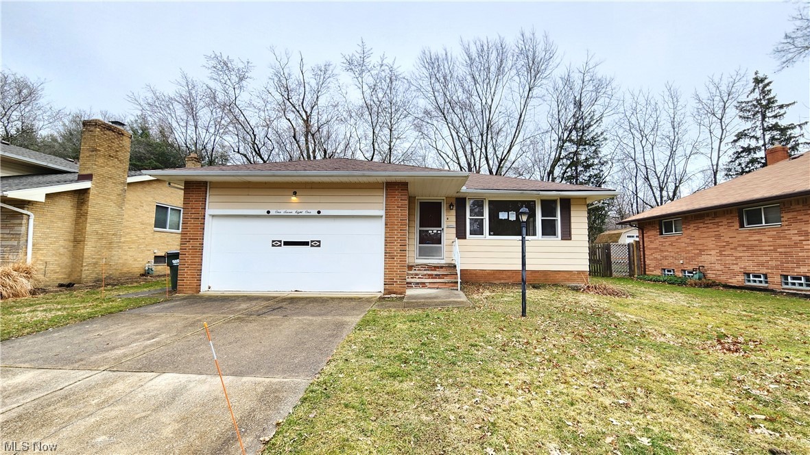 Don't miss out on this great opportunity in Euclid. This cozy three bedroom, one and a half bathroom ranch sits right on a cul-de-sac. It has a partially finished basement with a bar along with an attached two-car garage. Property is HUD owned and is being sold "As-Is" without any guarantee or warranty by seller. Buyer to assume all repairs per the Seller. Buyer to assume all violations if any. Buyer to order POS and assume all violations if any. It is FHA financing "IE" (Insured Escrow). Please visit Raine and HudHomeStore websites for more info and property disclosure data (like LBP, PCR, Radon, Mold, etc.).
