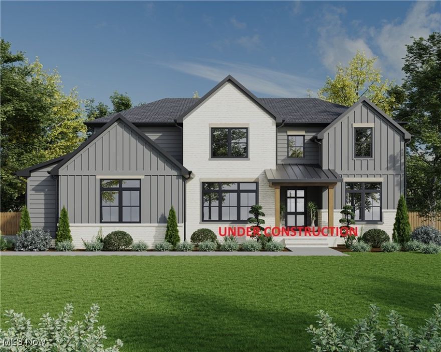 Poised on a serene homesite in the heart of Pepper Pike, this bespoke custom residence redefines modern elegance with over 5,000 square feet of thoughtfully composed living space. Every element of its design speaks to an uncompromising standard of quality, architectural integrity, and understated luxury. The soaring two-story great room makes an unforgettable impression—an airy, light-filled space anchored by refined architectural detail and a striking fireplace, seamlessly flowing into an intimate hearth room and formal entertaining areas. The gourmet kitchen serves as the centerpiece of the home’s gathering spaces, designed with both function and artistry in mind. A thoughtfully conceived layout offers both grandeur and privacy: the second-floor primary suite is a true sanctuary, complete with a spa-caliber bath and generous dressing area. The finished lower level is an extension of the home’s sophisticated lifestyle offering, with a dedicated fitness studio, expansive recreation lounge, and a full bath designed with elevated finishes. Extending the living experience outdoors, a generously sized deck offers a tranquil retreat for alfresco entertaining or quiet moments overlooking the natural surroundings. An exceptional offering for the discerning buyer, this residence presents a rare opportunity to collaborate on final finish selections and tailor the home to your personal aesthetic. Completion is scheduled for December 2025. Images shown are of a previously completed residence, representative of the craftsmanship and finish quality to be delivered.