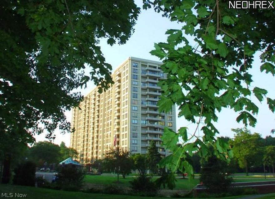 Welcome to this sought after 3 bedroom through suite with both east and west exposures and two balconies. Situated on a high floor, this magnificent 2300+ sq ft condo offers spectacular panoramic views of Lake Erie & the Cleveland skyline from all the major rooms. The suite features hardwood floors & beautiful architectural details & custom built-ins in the living room. The formal dining room & large open kitchen make this suite perfect for entertaining. An inviting master suite with 2 closets & an in-suite bath offers tranquil views of Lake Erie morning sunrise. The second bedroom is currently being used as a study with custom built-in bookshelves & the second balcony. This elegant condo has it all - a great floor plan, beautiful views, & loads of storage. Amenities include 24 hr manned security, concierge service, a well equipped exercise room, award winning restaurant, hair salon & spa, outdoor swimming pool, & tennis courts on 18 acres overlooking Lake Erie.