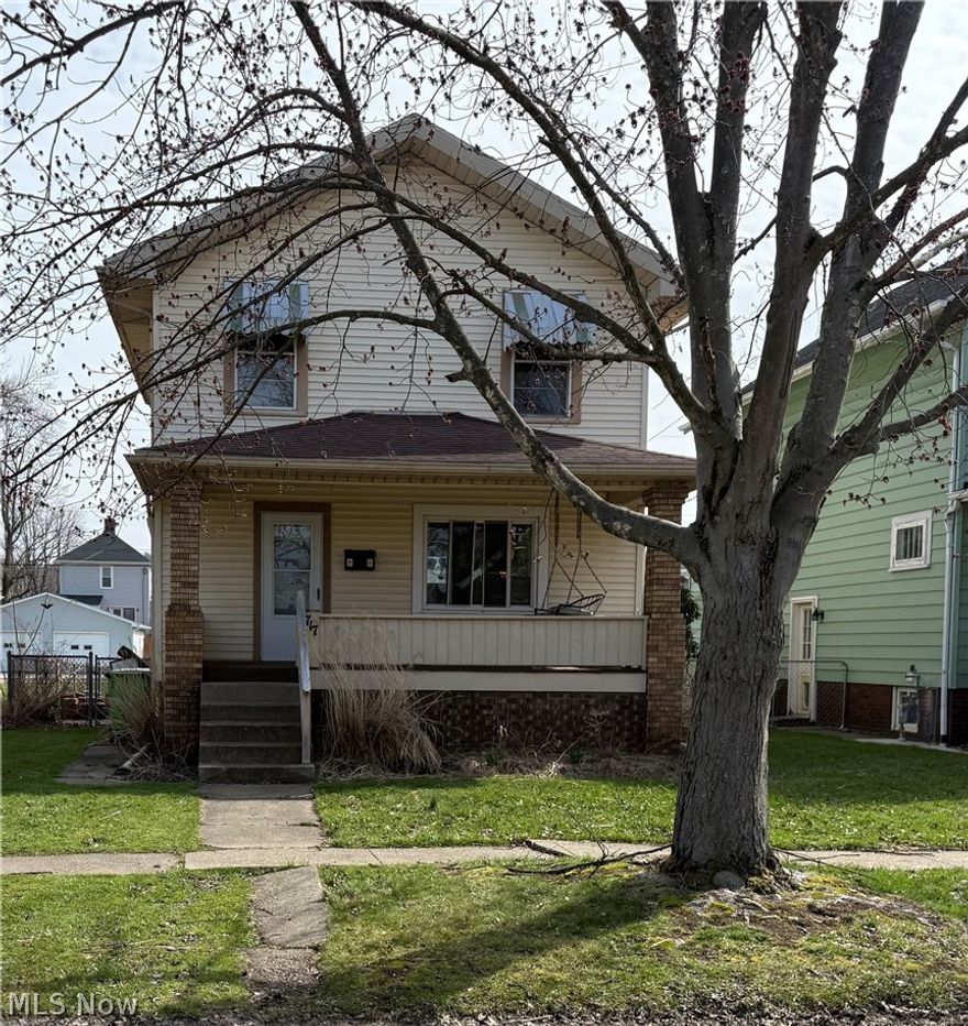 This 3 bedroom, 1 1/2 bath home is ready for a new owner!  Offering you the perfect space to settle in and make lasting memories. The main floor includes a 1/2 bath, while the kitchen comes complete with all appliances. The second floor offers 3 bedrooms and a spacious bath.  Gas hot water tank replaced in 2023.  Step outside and you'll find a fenced in back yard leading to a 24 x 30 (2 1/2 car) garage, ideal for extra storage or hobbies.    Located in a convenient area close to intermediate school and walking distance to park and shopping.  With immediate possession, you won't have to wait to get started--settle in, add your personal touches, and you could be enjoying the summer nights on the front porch before you know it.