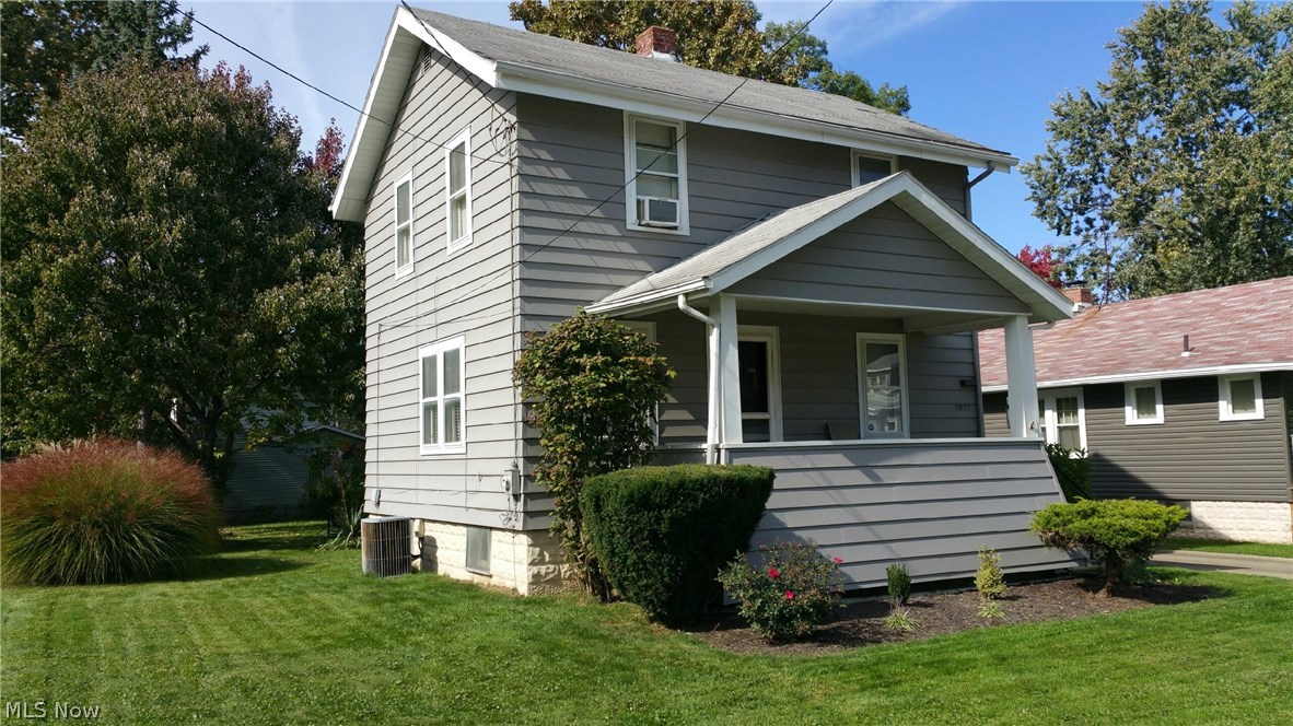 Welcome to this move in ready 2-story colonial. New Roof in 2017, newer hot water tank, updated kitchen with newer appliances included and ceramic floor. Newer laminate flooring throughout the house! Updated full bathroom with porcelain flooring! Concrete drive with 2 car garage with opener. Fire-pit and patio for backyard entertainment!! Basement has inside drainage system to keep water from entering the basement. Covered front porch to enjoy your coffee!