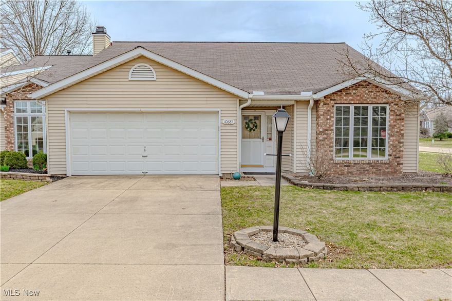 Enjoy carefree living in this spacious home in Strongsville. Absolutely perfect for people looking to downsize to one floor living with no landscape maintenance needed. This home is the largest floorplan in the neighborhood with a nice-sized corner lot to accommodate parties or pets. The generous kitchen is open to the large dining area with tons of seating and counter space for informal weeknight dining. Built-in book shelves and storage flank the cozy window seat where you can sit and while away the afternoons reading.  A Lovely four-season room is great for your morning coffee any time of year. You will be part of the Huntington Park Recreation area which includes a pool, tennis, pickleball and basketball courts. You'll live your best life in this active community. Call for a showing today.