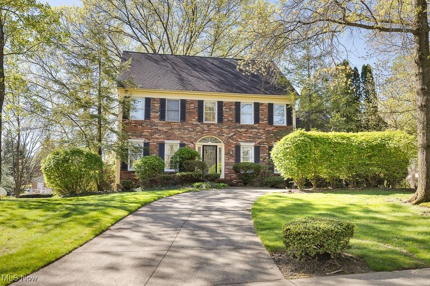Welcome to this stately, center hall, 5 bedroom, Colonial in the heart of Brecksville. Situated on a half acre corner lot, this 3,550 sq foot home includes a 3-car side entry garage. Upon entry you are greeted with a soaring two-story foyer. The first floor office has a closet and could be used as a 5th bedroom. There are formal living and dining rooms and a family room with a brick fireplace. Just off of the spacious eat-in kitchen is a light filled 4 season sunroom with a skylight. Upstairs are four spacious bedrooms. The primary bedroom has an ensuite glamour bath  and walk-in closets. The lower level is nicely finished with yet another full bath. The pool table stays! Recent updates include a new furnace in 2025 and hot water tank in 2023.