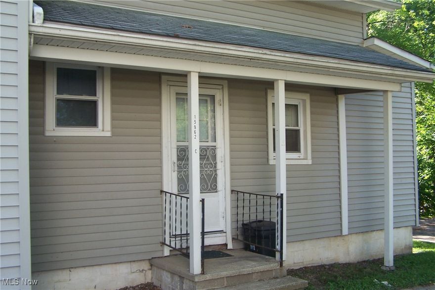 Located on a sides street in Middlefield Village you will find this 1 bedroom apt in the rear of a triplex. You small living room and spacious eat-in kitchen along with full bath are on the 1st floor with high ceilings and the bedroom is upstairs with slanted ceilings and a large dormers. Each unit has access from their own unit into the shared unfinished basement with 3 sets of laundry hook ups (each labeled for your use) and ready for your electric dryer. The owner pays the landscaper, water/sewer and trash. The tenant pays the gas and electric + phone, internet and tv if desired. The shared parking allows up to 2 vehicles per unit. This is a no pet property and no smoking on the property for you or your guests. The apt will be available in February for occupancy and requires 24 hours notice to the tenants for showings. Please note the owners are looking for 650+ credit, a clean background for all adults and making at least double the rent each month.