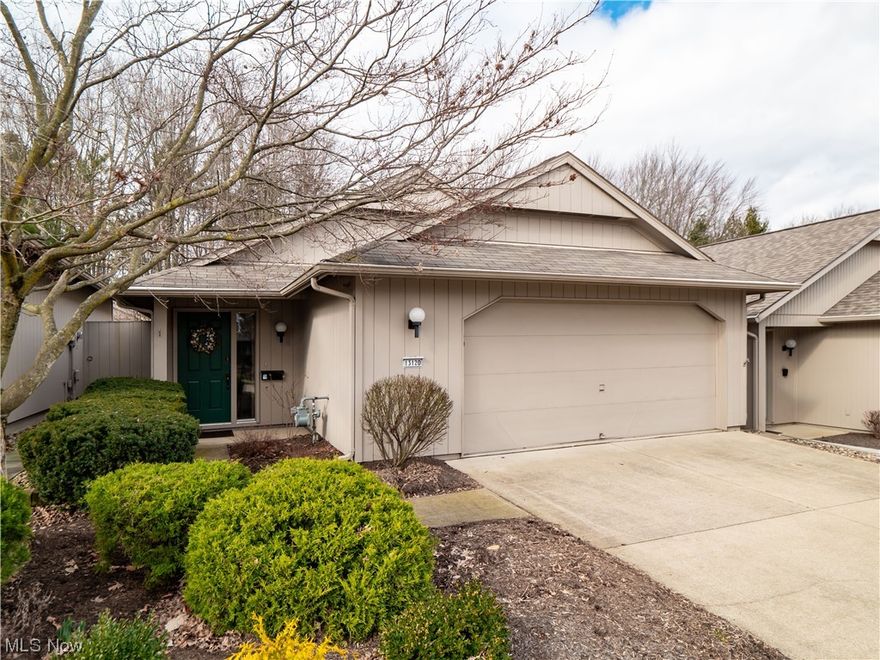 Welcome to your new home in Strongsville's sought-after 55+ community, built by the esteemed Bob Schmidt. Nestled in a serene setting, this cluster ranch offers the perfect blend of comfort and convenience. As you step inside, you're greeted by an inviting open floor plan, seamlessly connecting the great room and dining area. The focal point is the cozy electric fireplace, complemented by built-in bookshelves. Floor-to-ceiling windows frame picturesque views of your private courtyard, inviting natural light. The updated eat-in kitchen boasts ample cabinet space, newer appliances, and convenient access to the courtyard, perfect for al fresco dining or morning coffee. Down the hallway, you'll find a spacious laundry room with plenty of storage. Retreat to the tranquil master suite, complete with a full bath and a generously sized closet. The second bedroom also features a sizable closet, offering versatility for guests or a home office. Enjoy the convenience of a 2-car attached garage, providing ample storage. Updates including new carpet throughout (2024), ceiling fans (2023), fresh paint (2023), and updated landscaping (2023). The neutral color palette provides a blank canvas for you to personalize and make it your own. HOA community amenities such as an indoor heated pool, exercise room, sauna, library, and scenic walking paths. Located close to the Square of Strongsville, you'll have easy access to shopping, dining, medical facilities, and more. The home comes with a one-year home warranty offered for peace of mind.