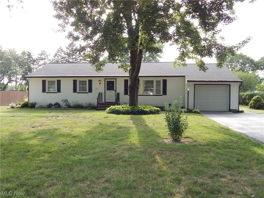 Well maintained Ranch home with 3 bedrooms and 2 baths, situated on a just under a half acre in Painesville Twp. The eat-in kitchen features refinished cabinets, ample counter space and a built-in corner hutch. The partially finished basement is equipped with a workshop, full bath, large laundry area and a fruit cellar that can double as a storm shelter. The attached garage is one and a half cars deep with flooring by Nature Stone and has access to a walk-up attic area. A spacious back yard is partially fenced with a good size shed, garden area, and an abundance of apple trees. Roof, windows, and HVAC all replaced within the last five years, property has a functioning well, and also public water. Enjoy easy and convenient access to shopping, restaurants and much more. Easy to show, schedule and go!