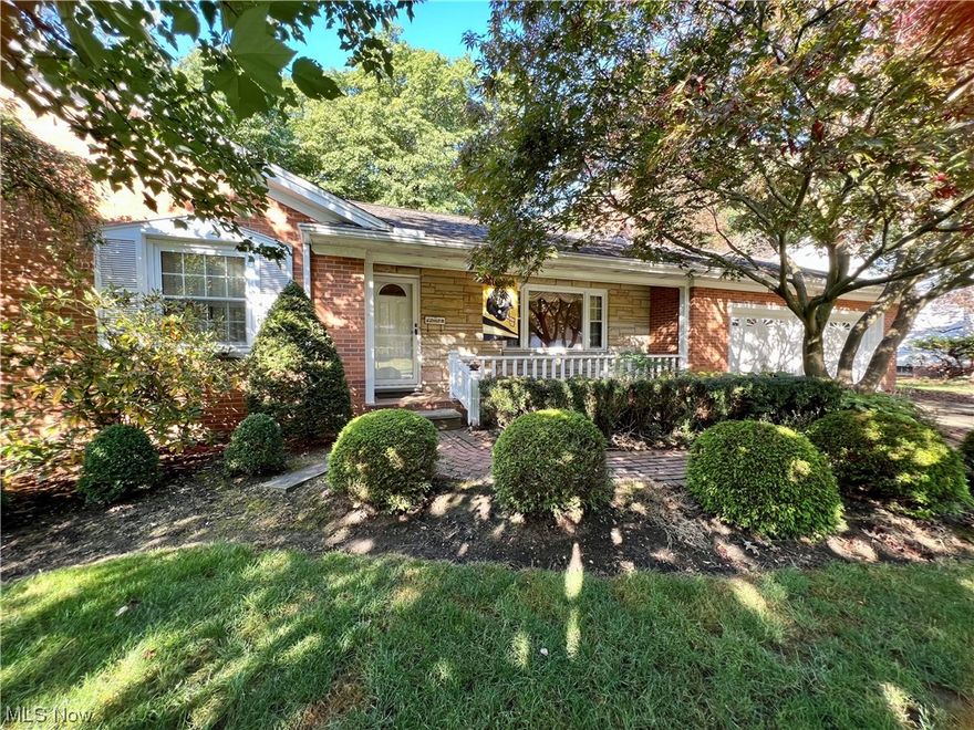 Welcome to this charming 1804 square foot 3bd/2.5ba brick ranch, situated on a generous .419-acre lot, offering classic comfort and timeless appeal. This home is beautiful- Perfect for entertaining and gathering with family & friends- Featuring a formal living room with a fireplace for cozy Ohio evenings- You'll find a family room off the spacious eat in kitchen with sliding doors leading out to the deck- The perfect place for BBQ's or just a great space to relax, unwind and enjoy the serene backyard! The dining room is gorgeous with the oak hardwood floors and natural light flooding in from the sunroom creating a casual or elegant dining experience. The finished basement, offering versatility for your needs with a recreational room, office, extra kitchen space and living area and wet bar- Just awaiting your vision!  Additionally, you'll find an attached two car garage,  front porch to sit and take it all in and a sunroom to enjoy your morning coffee! The home's timeless charm provides