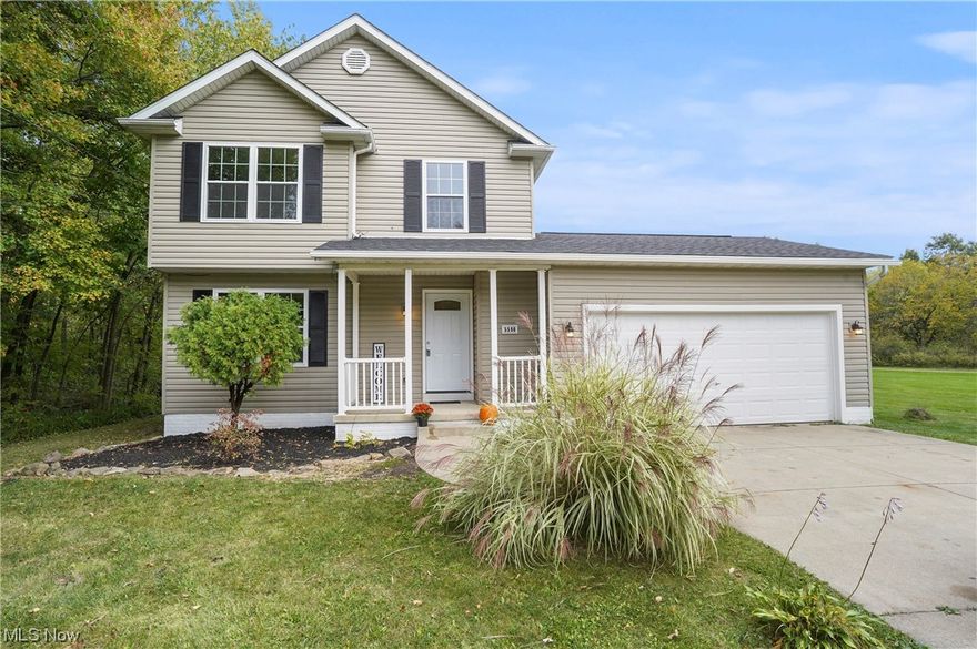 Stunning, completely updated 3 bedroom 1 1/2 bath home built in 2002 with a  full  basement and 2 car garage. 2023 updates: roof, windows, both bathrooms, furnace, a/c unit, interior paint, flooring, are some of the many new updates to this lovely home. Brand new kitchen features quality cabinets that self close, countertops, dishwasher, range hood, disposal, lighting, sink, sink facet, paint, and flooring.  Buyers see listing agent or buyer agent for a complete list of brand new updates to this amazing home and a 3D tour of the property. Attached 2 car garage features, extra storage, attic access, electric, door opener,
access keypad, and water. Full 12 course basement could easily be finished.  Large yard is 0.4022 acre lot. Relax on the front porch. Convenient location to shopping, parks, restaurants, NEOMED, downtown Ravenna, & Routes 76, 44, 18, 14, 59, 88, 5.