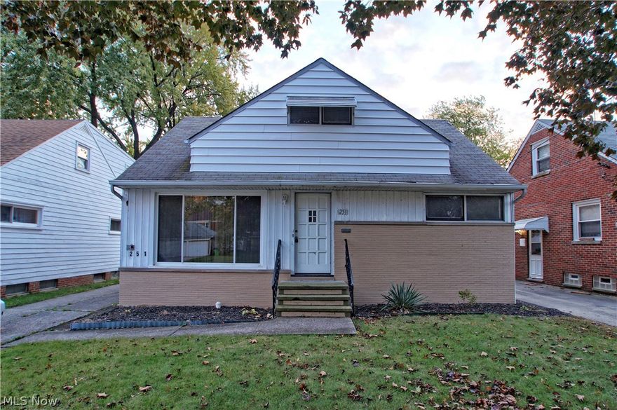 Welcome to this well updated 3 bedroom, 2 full and 1 half bath Euclid Bungalow. Recently renovated kitchen features new flooring, granite countertops, high end stainless steel appliances and new cherry cabinetry. 2nd floor half bath and basement bath have been updated. Basement bath includes a shower as well. All hardwood flooring, newer doors. 1 car detached garage with side carport or patio area. Fenced in yard. Newer mechanicals as well. This home cannot be
beat for the size or updates for this price. 1 year home warranty also offered with the sale.