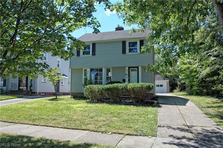 Beautifully renovated South Euclid colonial is a beauty.  A charming entryway welcomes you into the living room which opens to the dining room.   A show stopping kitchen with white cabinet and ceramic flooring, granite countertops and all new stainless steel appliances.  The family can enjoy the additional family room which can be enter from the dining room.   The updated 2nd floor has 3 bedrooms and full bathroom with unique flooring which flow throughout the home.  The basement level is ready for entertaining with new flooring and glass block windows.  New furnace, hotwater tank, and updated electrical.