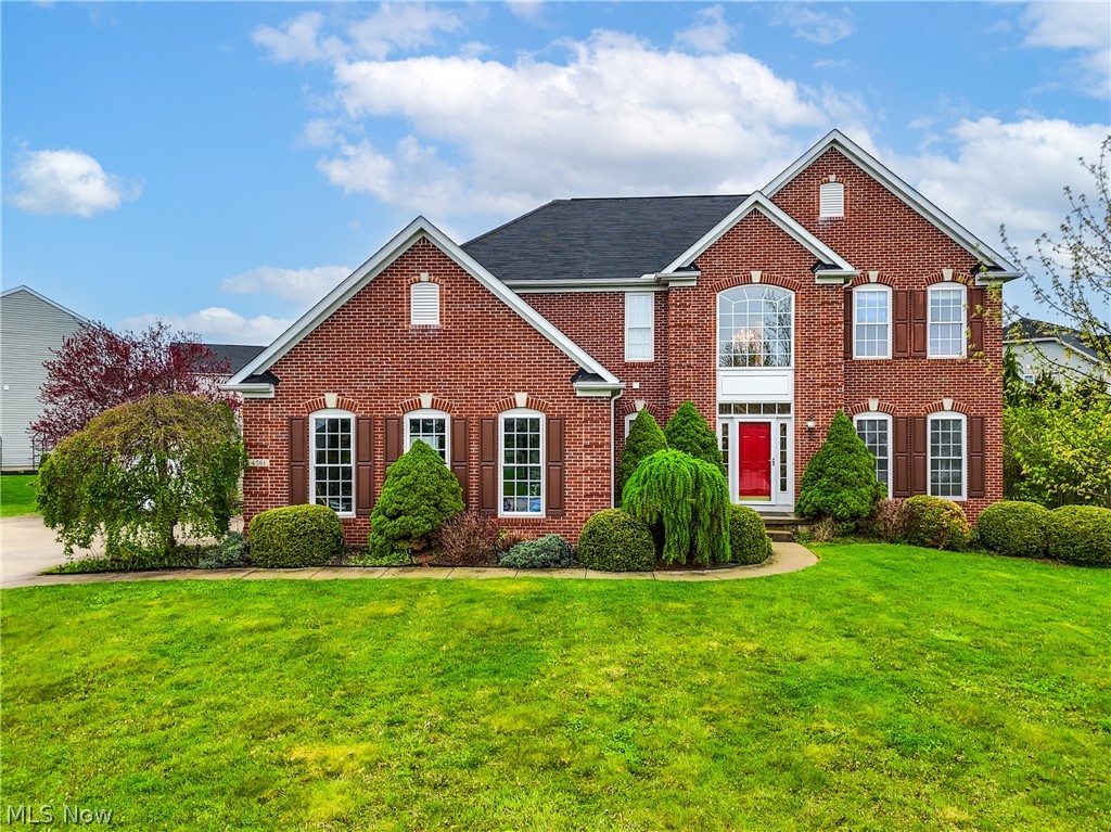Spacious Colonial-style home with 4 Bedrooms, 3.5 Baths, Full Basement & 2 Car Attached Garage located on a .56-acre corner lot in Cobblestone Park! A total of 3451 sq. ft. finished living space! Impressive 2 Story Foyer featuring an open staircase & light hardwood floors! To the right is a large living/sitting room with a bay window, natural hardwood floors, & a decorative pillar entrance to the formal dining room. The formal dining room also has natural hardwood floors, tray ceiling, bay window, & chandelier. The spacious great room features a gas fireplace & easy access through French Doors to main floor home office. The kitchen features light hardwood floors, black granite countertops, oversized island with breakfast bar, a cooktop, double oven, refrigerator, dishwasher, garbage disposal, pantry, and ample storage space! The kitchen is open to the great room & morning room! The morning room features natural hardwood floors, a vaulted ceiling, oversized windows, & patio door w/easy access to the deck & paver patio. The main floor also includes a ½ bath & a dedicated laundry room just off the garage. Upstairs is the large Owner’s Bedroom Suite & includes Sitting Area, Walk-in Closet, Owner’s Bath w/Dual Sinks, Garden Tub, & Walk-in Shower. Three Additional Large Bedrooms & Full Bath are also included in the upper level of the home. Almost all of the windows in the home include blinds. The Partially Finished Full Basement had carpeting installed April 2024! The basement also includes a full bathroom, sauna, & extra-large unfinished area. Outside, there is a large low-maintenance deck w/exterior speakers, and a private lighted paver patio! There property includes a 10 x 12 storage shed. Convenient locations! Easy access to shopping, schools, parks & major highways.