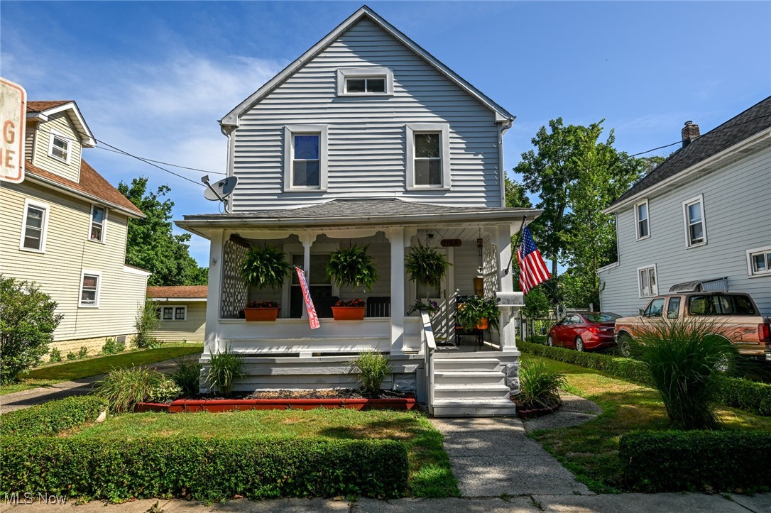 We are excited to present to you a home meticulously maintained, where routine maintenance, physical and cosmetic updates, curb appeal, cleanliness, tidiness, a sense of duty, and a love of family have resulted in a stability that you can set your clock to, for the last 45 years. And while the impressive routine, plus nostalgia, and a natural resistance to change make it hard to say goodbye, the current residents are proud to hand over their labor of love to a new family, seeking new beginnings and a strong foundation from which they can build their new lives. This home is fully move-in ready and up-to-date on all maintenance. You'll appreciate the clean, modern, and cozy living room, the ample, updated kitchen with white cabinetry and all-new appliances in the last 5 years. The first floor is complete with a breakfast nook and a formal dining room, where again, everything is tastefully painted and includes modern flooring. The second floor offers 3 bedrooms and an updated bath in 2022, with a walk-in shower, new flooring, vanity, and commode. The basement is clean, dry as a bone, and houses a 3 yr old high effic. HEIL furnace, a Rheem hot water tank installed in 2018, updated 100 amp electric panel by Siemens, glass block windows, storage space, and a laundry area where the newer washer and dryer will remain. It doesn't get any more all-American than the picture-perfect exterior, with vinyl siding, the fern-lined, covered front porch that beckons you to have a seat and relax and offers more privacy than you'd expect. The backyard offers a quaint little patio space for a table and chairs, and a lovely garden to keep you busy and happy throughout the year. Gentlemen, or industrious ladies, while the garage probably won't house your vehicles, it is the perfect workshop, man cave, or she-shed for anyone. Close to groceries, gas, great highway access, and community-based activities. There is no way to go wrong when you invest in this wonderful and affordable home!