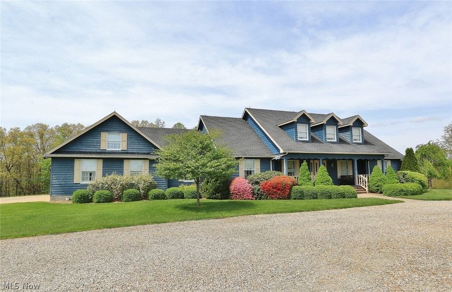 139 acres of nature's beauty will surround you in this spacious 5 bedroom, 4½ bath country home with an amazing lower level family fun area and a rear deck that extends almost the length of the house overlooking the pond and fenced rear yard. Nearly 5000 sq ft of finished living area plus a 21 x 13 workshop on the lower level and 12x 21 huge storage area that could provide more living space if needed. The manicured grounds feature tillable acres, beautiful wooded hillsides, natural caves and waterfalls and cleared trails throughout for your riding or walking pleasure. The pole barn will give you plenty of room to store your outdoor equipment, tractors, ATV's or can be easily converted to accommodate horses or livestock!  The owners hope the new owner will preserve the natural beauty of the property that has been in their family for over 150 years. Please call for your private tour.