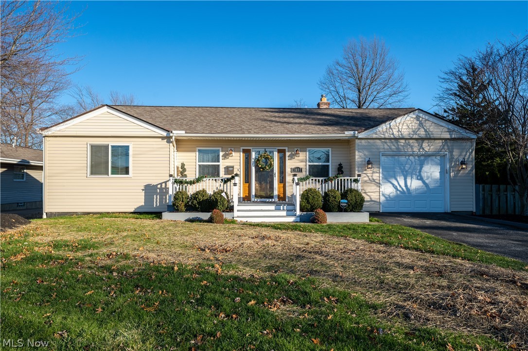 Must see 3 bdrm 2 bath completley updated ranch sitting on an acre of land in Fairview Park. First floor laundry room that was expanded to
include room for stackable washer & dryer, folding counter, & utility sink w/ cabinets for storage & pantry. The kitchen is a chef's dream! Updated with a huge stainless steal counter top island. Beautiful Quartz countertops, & sandstone backsplash. Gas cooktop including stainless steal 3 speed exhaust fan. Kitchen sink is touchless. Home features large open floor plan with kitchen & beautiful dining room overlooking huge backyard. Enjoy the 1,300 sq ft back deck freshly painted & new (2021) 12x24 ft Intex pool. Beautiful large master bedroom with master bath & walk in closet. Second bathroom has soaking tub & shower. The basement is partially finished with a bar in the 34 x 20 finished rec room. The house has plenty of storage throughout.