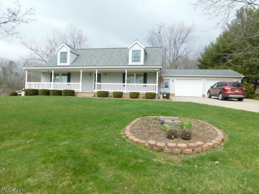 Great opportunity to buy a live in ready 4 bedroom home w/fully furnished walkout basement built in 1992; main floor features kitchen, living room, master bedroom, 1.5-bath,attached screened in porch overlooking pond & attached 2-car garage; upstairs has 2-bedrooms, plumbing hookup for upstairs bath; basement has kitchen with newer oak cabinets, open porch and adjoining outdoor patio; home has natural gas heat, private well & septic, newer asphalt roof.