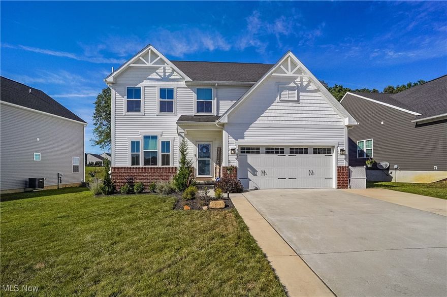 This Hickory Creek home, built and upgraded by Ryan Homes, offers a nearly new home built with many modern home conveniences. This particular home stands out because of its upgraded living space featuring enhanced luxury vinyl tile (LVT) flooring, an extended ten-foot island, larger room sizes, custom built-ins, three and a half bathrooms, and the possibility of four to five bedrooms, with an office. Current owners enjoy the peaceful rural setting, where they can appreciate the night skies, friendly neighbors, and convenient access to local amenities. They also love the home's spacious layout, unassuming exterior yet stunning interior, separate living areas for everyone to enjoy, as well as a large gathering space perfect for family events. This home truly has so much to offer! Although it was built in 2022, it was completed in April 2023, giving you the chance to own a newer build without the wait. The house boasts high ceilings, granite countertops, tall cabinets, an abundance of cabinet and pantry space, an electric fence, professional-grade appliances, two ovens, an automatic lawn sprinkler system, a newly installed radon mitigation system, and whole-house landscaping. On the main floor, you will find a master bedroom with a beautifully designed tray ceiling, a master bath, and a spacious walk-in closet with built-ins. It also includes a guest half bath, main floor laundry, and a home office that could serve as an extra bedroom. The second floor offers a spacious living area, two large bedrooms—one of which has a walk-in closet—and a full bath. Please, don't overlook the lower level, where you'll find an additional room currently used as a bedroom, which includes two built-in closets, a built-in desk, another living area, a full bath, and a plumbed area ready for a second kitchen or wet bar. This home provides ample storage, charm, and conveniences that help make life beautifully organized. Reach out to your favorite Realtor and schedule your showing today!