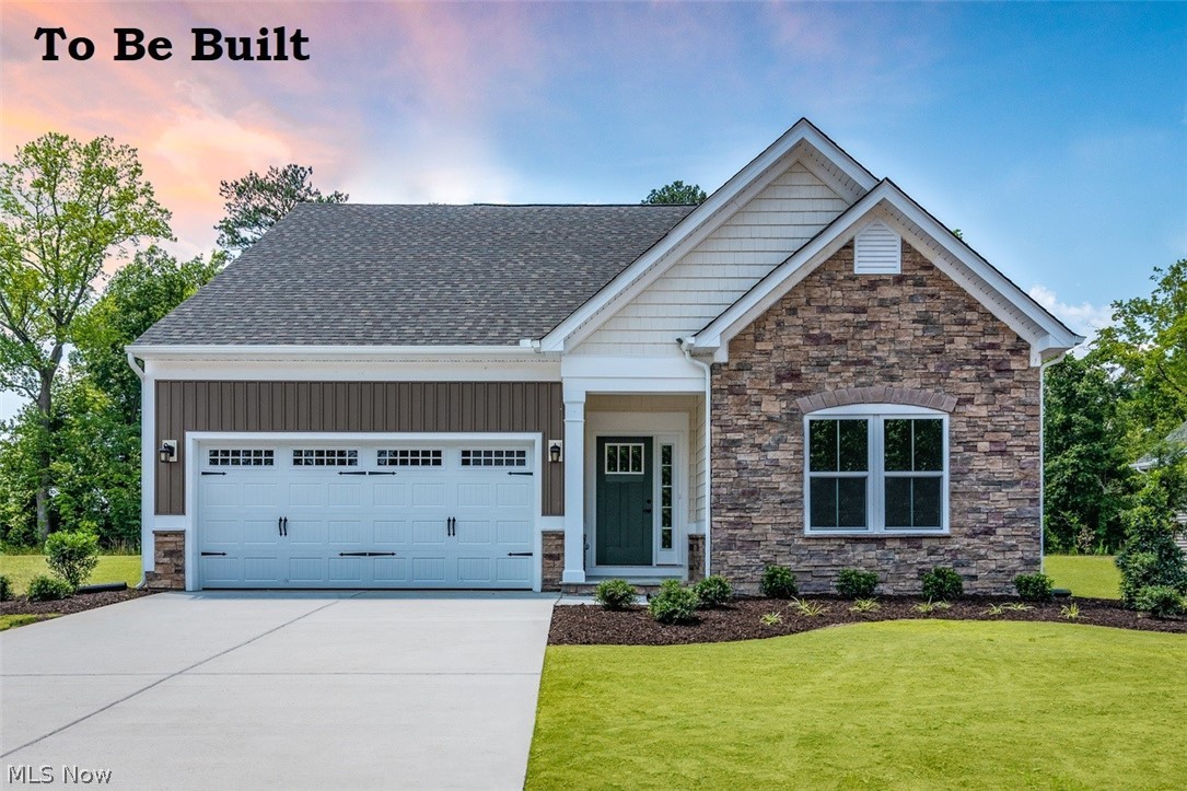 Beautiful ranch home on a golf course site in Willoughby’s fastest growing community! This ranch floorplan is charming and cozy with many upgraded features and an open layout. The kitchen includes maple espresso cabinets, Luxury vinyl plank flooring, a large center island, stainless steel appliances, and recessed lighting. The great room is open to the kitchen and both areas feature a cathedral ceiling. The owner’s suite is located at the back of the home and features a walk in closet and private bathroom with a dual vanity and walk in shower. The additional bedrooms are at the front of the home separate from the owner’s suite. A large finished basement is included giving over 2,200 sq ft of living space! Customize the right home for you! Call our model to set up time to talk about this beautiful floorplan. Photos for illustration purpose only. Home is to be built.