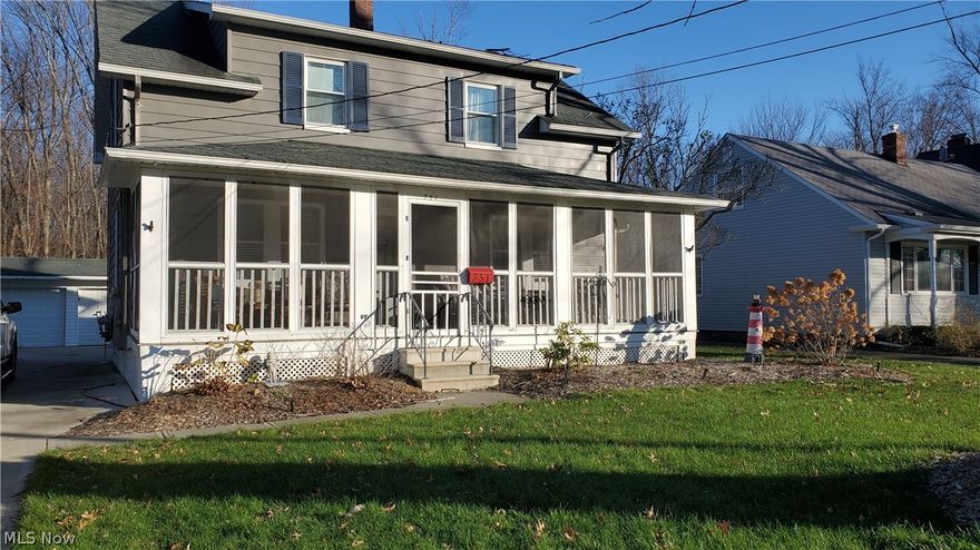 Charming colonial close to Lake Erie! This is a must see to appreciate quality. First floor features hardwood floors, spacious living room, formal dining and utility room with half bath and heated floors. Second floor has three bedrooms, full bath, newer windows, and hardwood floors. Relax on the covered front porch or entertain on the back deck with fully fenced yard.