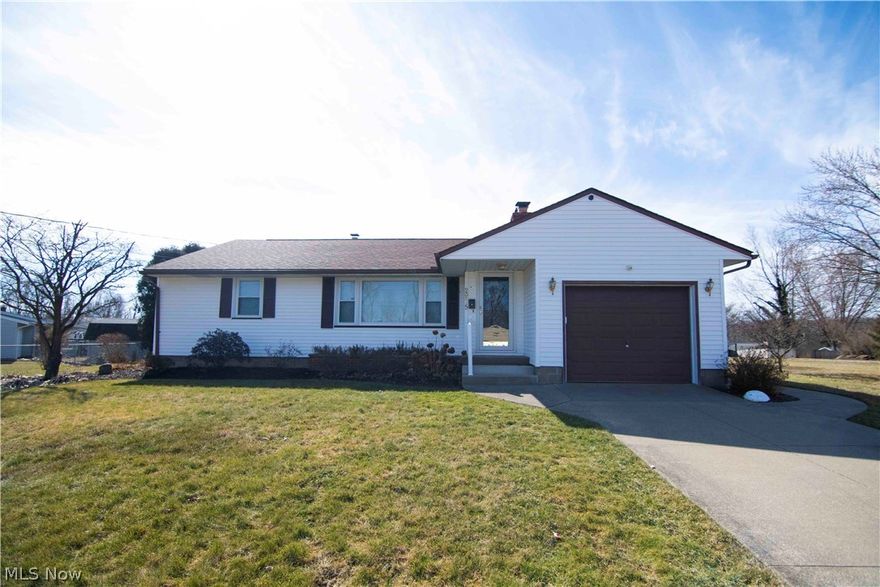 Welcome home to this charming ranch home nestled in Massillon city schools. This 3 bedroom, 2 Bath home boasts nearly 1,500 sq ft of combined living space on the first floor and lower level. As you enter through the front door you are welcomed with lots of natural light, large living room and a cozy fireplace. Down the hallway is a an updated bathroom with new shower surround and shower door and three bedrooms with original hardwoods . Freshly remodeled kitchen with newer laminate flooring, updated counter-tops and plenty of storage also attached is the dining area. Off of the dining area is a three season sun-room that leads out to the large backyard. The lower level features a finished rec room, additional flex room that could be a guest room / office / playroom. The lower level also has plenty of storage and an additional bathroom.  One car attached garage and expanded driveway for off street parking for guests. This home is tucked in a charming and quiet neighborhood Located close