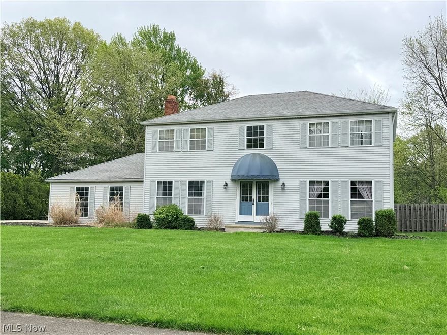 Welcome home to this spacious 4-bedroom colonial on a cut-de-sac street in North Olmsted. Offering 2454 sq ft of comfortable living space. The main floor features beautiful wood flooring throughout, creating a warm and cohesive feel.  The kitchen is equipped with granite countertops and plentiful cabinet space as well as a walk-in pantry for all your storage needs. Right off the kitchen enjoy your fully enclosed three season room with skylights. The cozy family room features a brick fireplace with gas hookup available. Enjoy the convenience of a first floor laundry. With 4 generously sized bedrooms and a well-designed layout, this home offers plenty of space to spread out. The primary bedroom has a private full bath and walk-in closet. Enjoy outdoor living in the fully fenced backyard offering both privacy and space to relax or entertain.  The expansive deck provides the perfect setting for gatherings, summer cookouts or simply unwinding. The backyard is a great extension of the home's living space. The home provides newer furnace, central air, hot water tank, sump pump and driveway. Enjoy the convenience of nearby shopping, restaurants and highway access.
