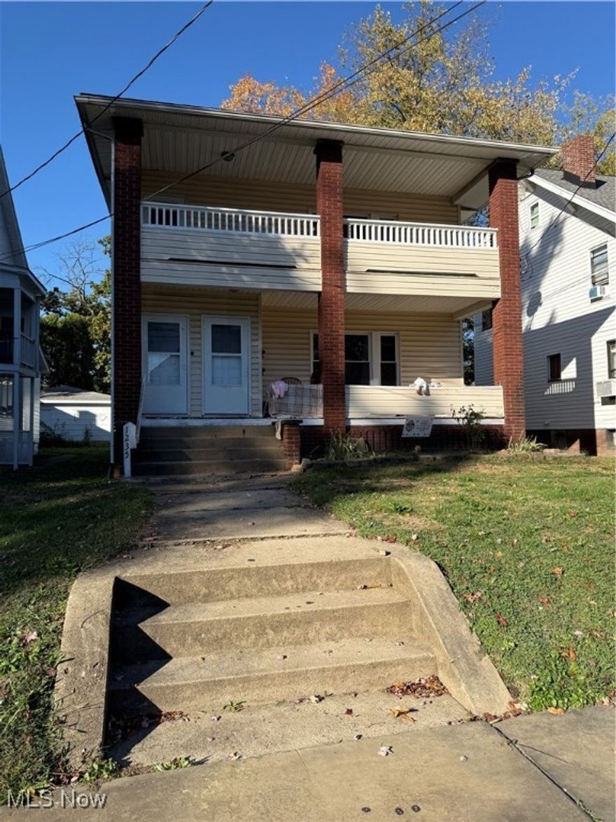 This well-maintained Duplex is super clean, nicely updated featuring bright, spacious rooms throughout. The layout includes a comfortable living room, a formal dining room, an updated kitchen, two generous bedrooms, and a modernized bathroom.  Enjoy the outdoors on your expansive private balcony. Additional features include a full basement with laundry hookups and convenient off-street parking accessible from the rear alley.  The owner provides water, sewer, trash service, and lawn care. Tenant is responsible for gas, electric, and other utilities.  Located on the second level, this property offers a small yard and a quiet setting — perfect for comfortable living with minimal upkeep.